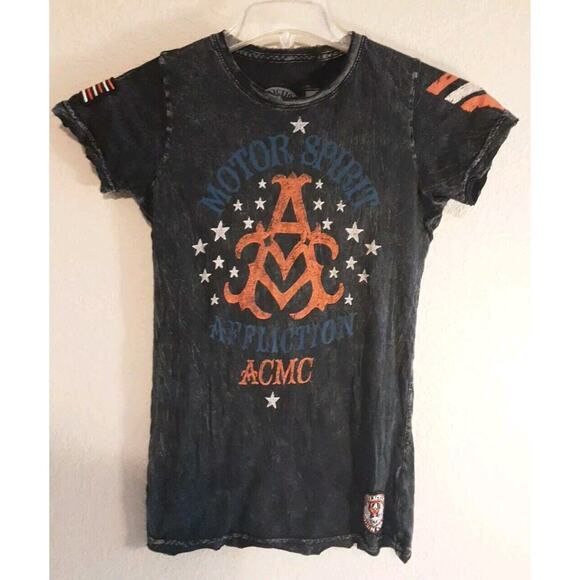 Affliction Motor Spirit American Custom Graphic Tee Shirt Y2K Wings Style Small - Picture 12 of 12